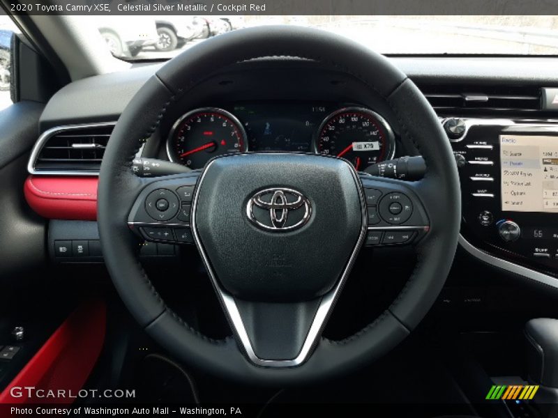 Celestial Silver Metallic / Cockpit Red 2020 Toyota Camry XSE