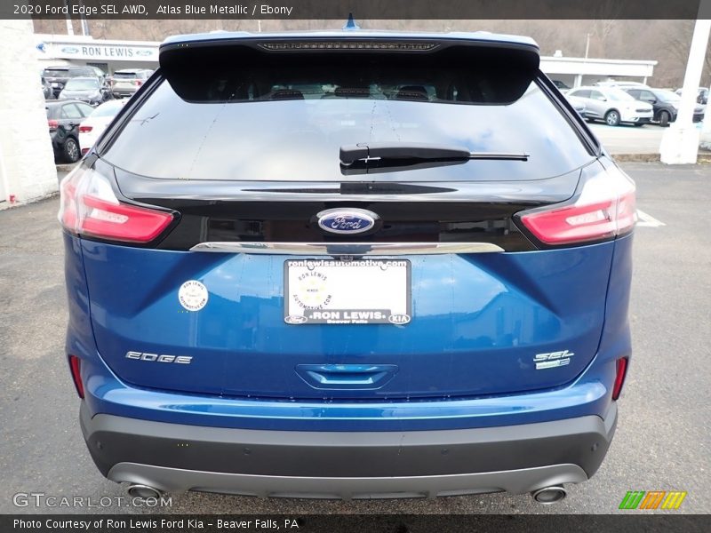 Atlas Blue Metallic / Ebony 2020 Ford Edge SEL AWD