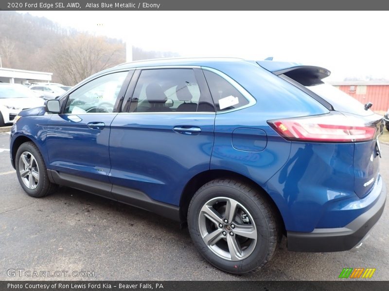Atlas Blue Metallic / Ebony 2020 Ford Edge SEL AWD