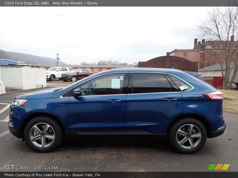 Atlas Blue Metallic / Ebony 2020 Ford Edge SEL AWD