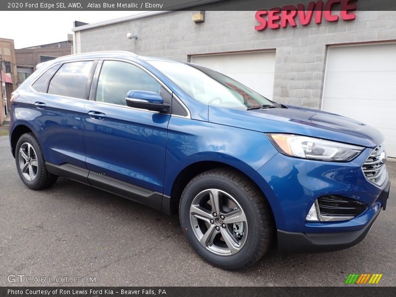 Atlas Blue Metallic / Ebony 2020 Ford Edge SEL AWD