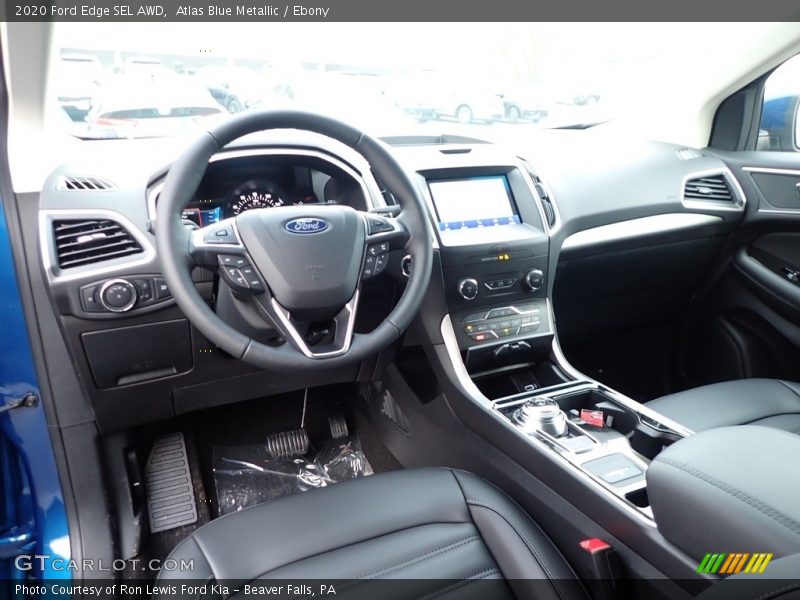 Atlas Blue Metallic / Ebony 2020 Ford Edge SEL AWD