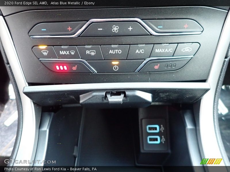 Atlas Blue Metallic / Ebony 2020 Ford Edge SEL AWD