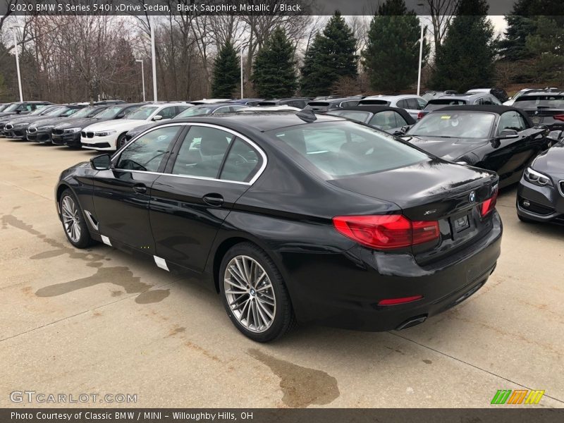 Black Sapphire Metallic / Black 2020 BMW 5 Series 540i xDrive Sedan