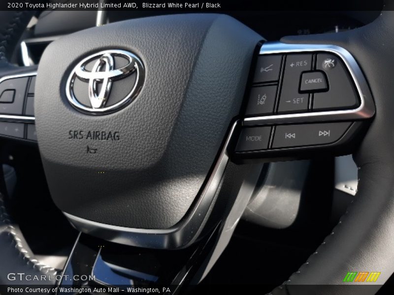 Blizzard White Pearl / Black 2020 Toyota Highlander Hybrid Limited AWD