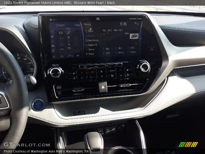 Blizzard White Pearl / Black 2020 Toyota Highlander Hybrid Limited AWD