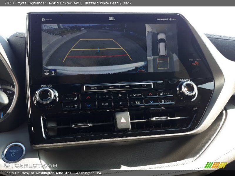 Blizzard White Pearl / Black 2020 Toyota Highlander Hybrid Limited AWD