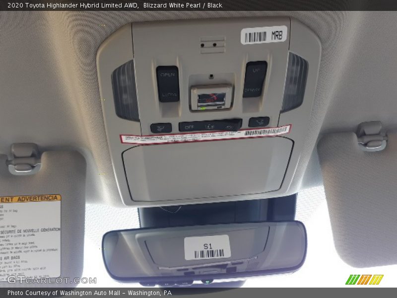 Blizzard White Pearl / Black 2020 Toyota Highlander Hybrid Limited AWD