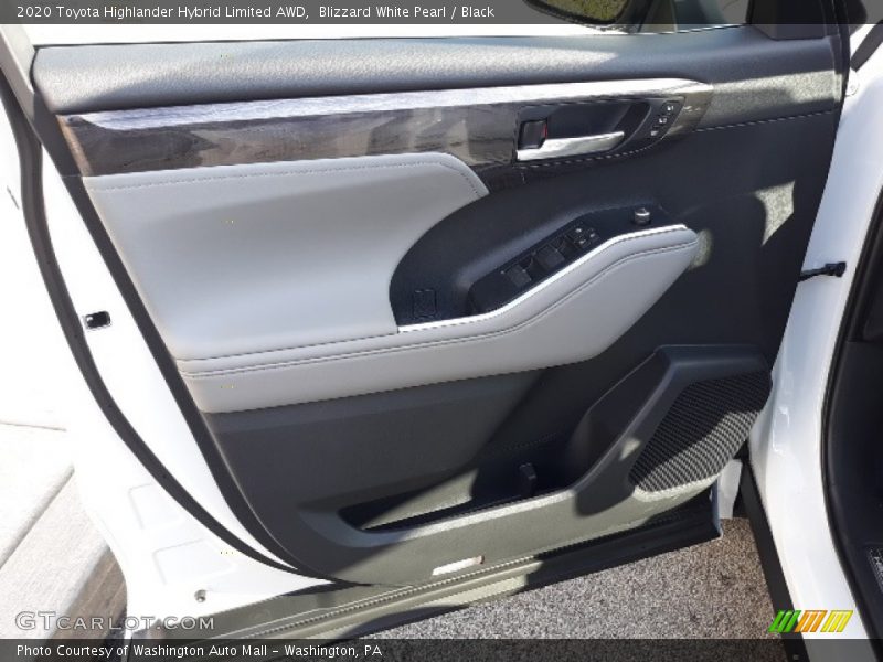 Blizzard White Pearl / Black 2020 Toyota Highlander Hybrid Limited AWD
