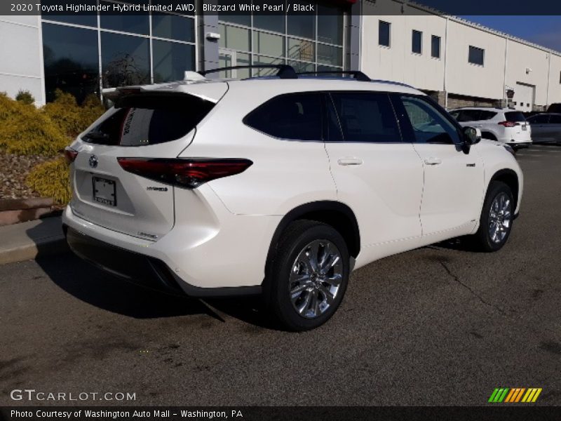 Blizzard White Pearl / Black 2020 Toyota Highlander Hybrid Limited AWD