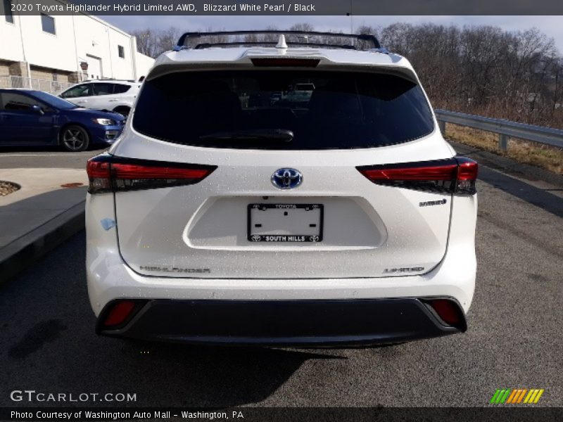 Blizzard White Pearl / Black 2020 Toyota Highlander Hybrid Limited AWD