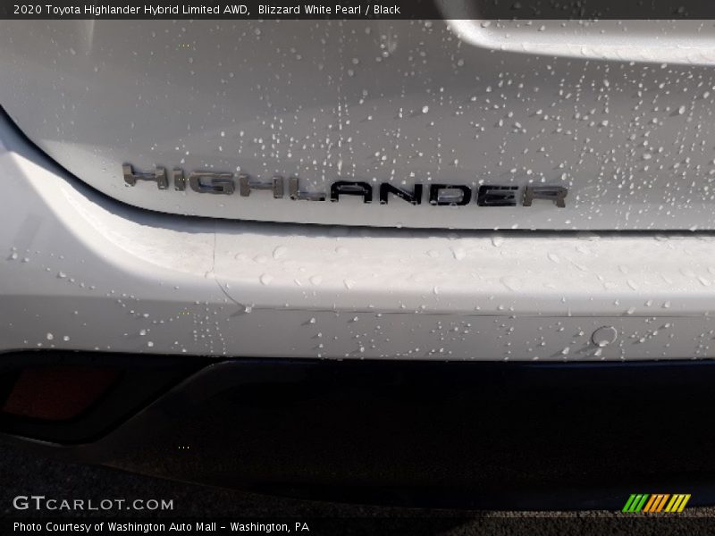 Blizzard White Pearl / Black 2020 Toyota Highlander Hybrid Limited AWD