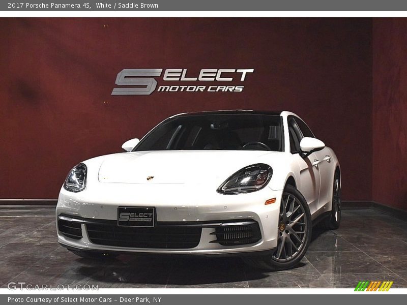White / Saddle Brown 2017 Porsche Panamera 4S