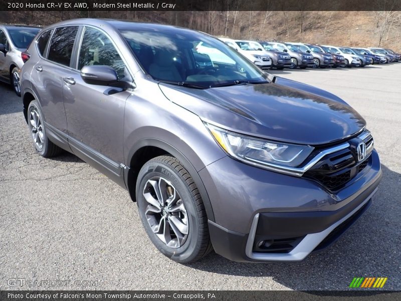 Modern Steel Metallic / Gray 2020 Honda CR-V EX AWD