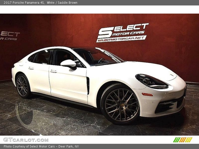 White / Saddle Brown 2017 Porsche Panamera 4S