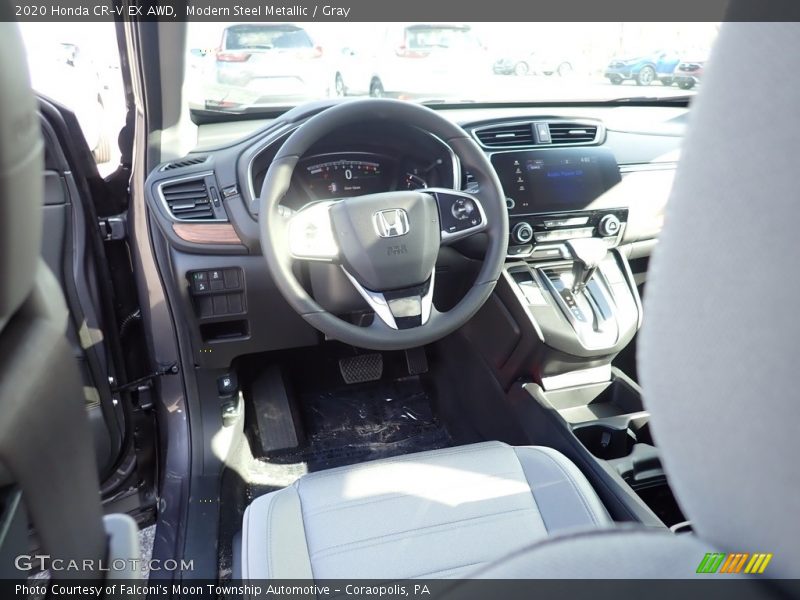 Modern Steel Metallic / Gray 2020 Honda CR-V EX AWD