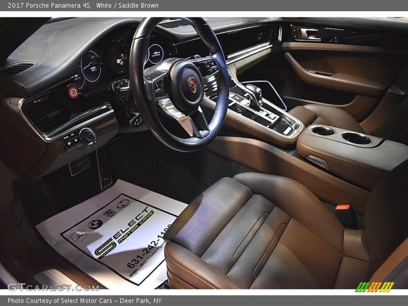 White / Saddle Brown 2017 Porsche Panamera 4S