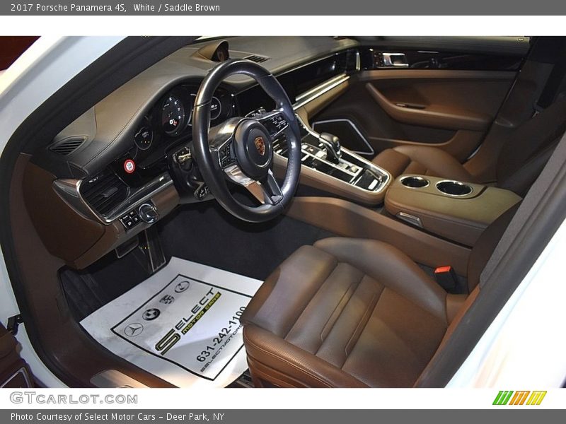 White / Saddle Brown 2017 Porsche Panamera 4S
