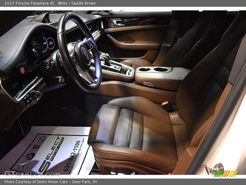 White / Saddle Brown 2017 Porsche Panamera 4S