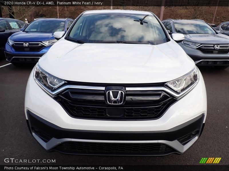 Platinum White Pearl / Ivory 2020 Honda CR-V EX-L AWD