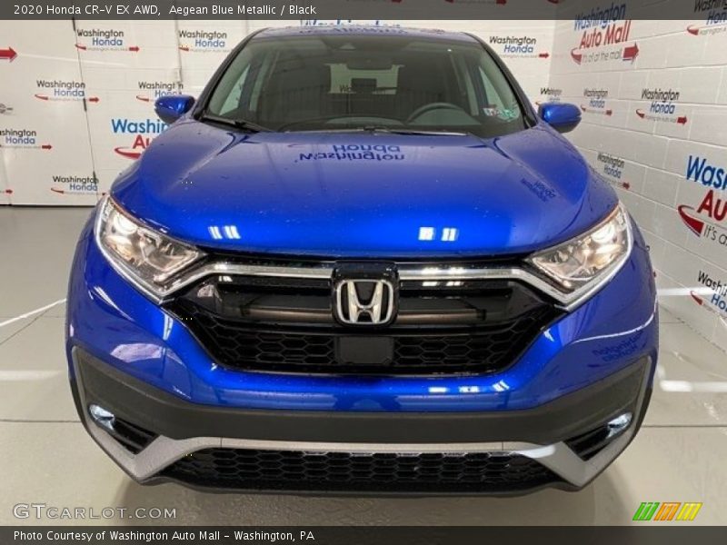 Aegean Blue Metallic / Black 2020 Honda CR-V EX AWD
