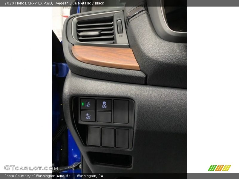 Aegean Blue Metallic / Black 2020 Honda CR-V EX AWD