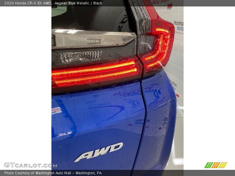 Aegean Blue Metallic / Black 2020 Honda CR-V EX AWD