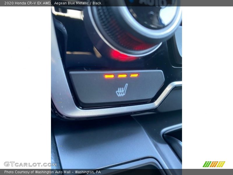 Aegean Blue Metallic / Black 2020 Honda CR-V EX AWD