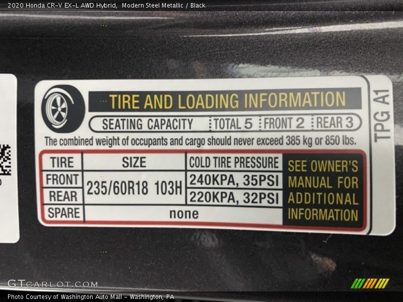 Modern Steel Metallic / Black 2020 Honda CR-V EX-L AWD Hybrid