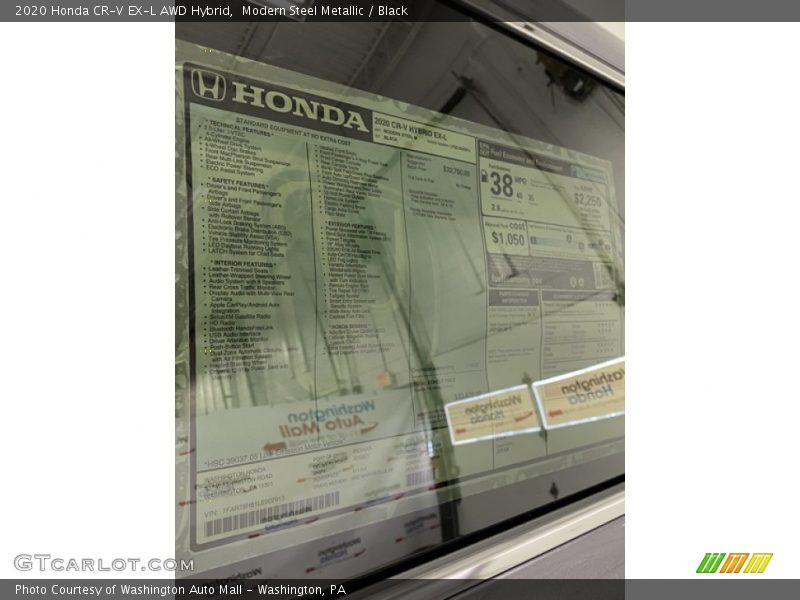 Modern Steel Metallic / Black 2020 Honda CR-V EX-L AWD Hybrid
