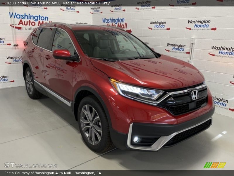 Radiant Red Metallic / Gray 2020 Honda CR-V Touring AWD