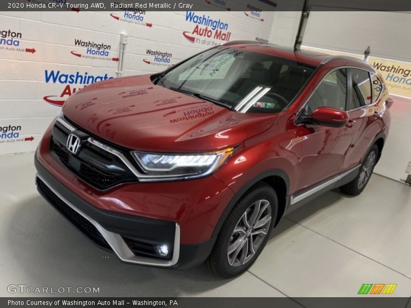 Radiant Red Metallic / Gray 2020 Honda CR-V Touring AWD