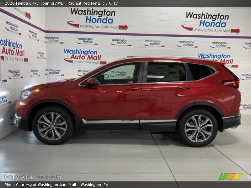 Radiant Red Metallic / Gray 2020 Honda CR-V Touring AWD
