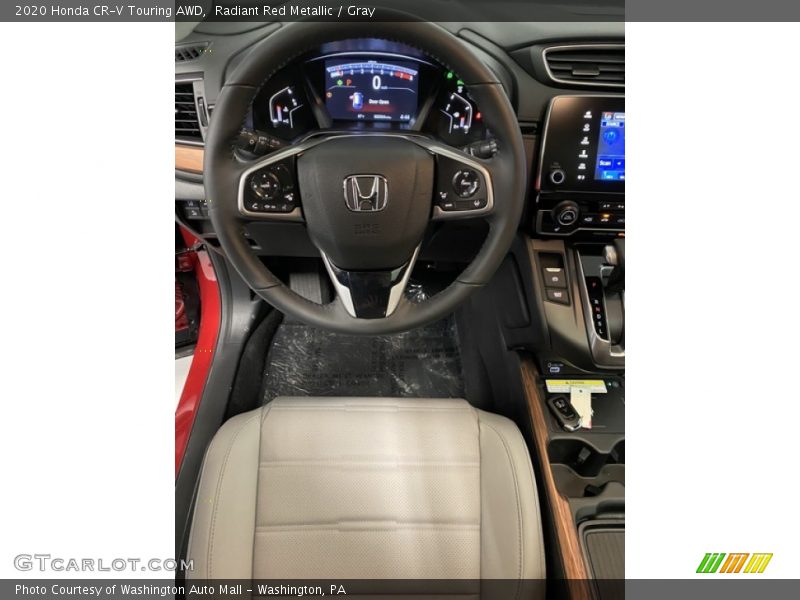 Radiant Red Metallic / Gray 2020 Honda CR-V Touring AWD