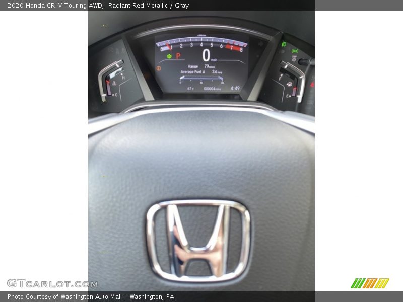 Radiant Red Metallic / Gray 2020 Honda CR-V Touring AWD