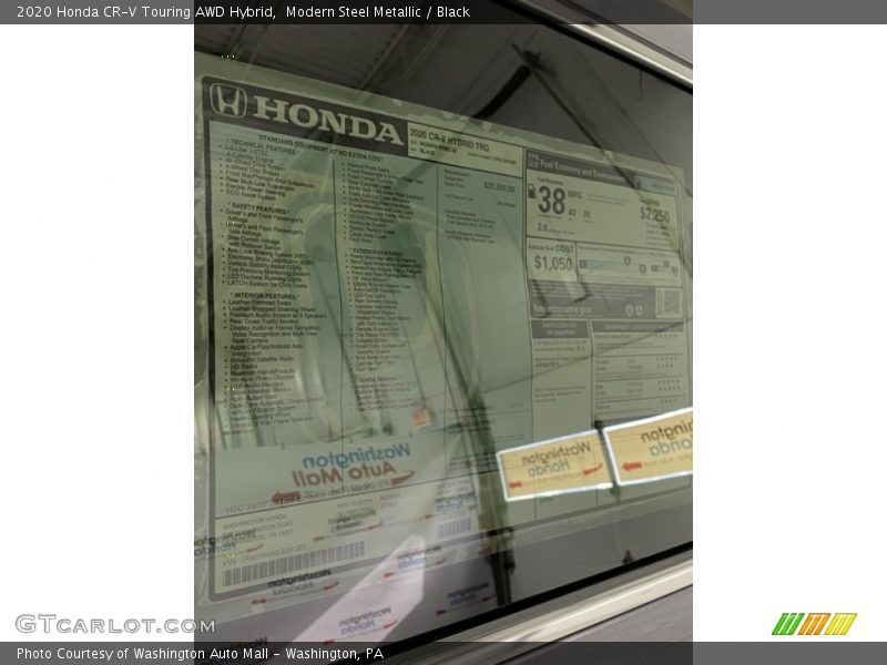 Modern Steel Metallic / Black 2020 Honda CR-V Touring AWD Hybrid