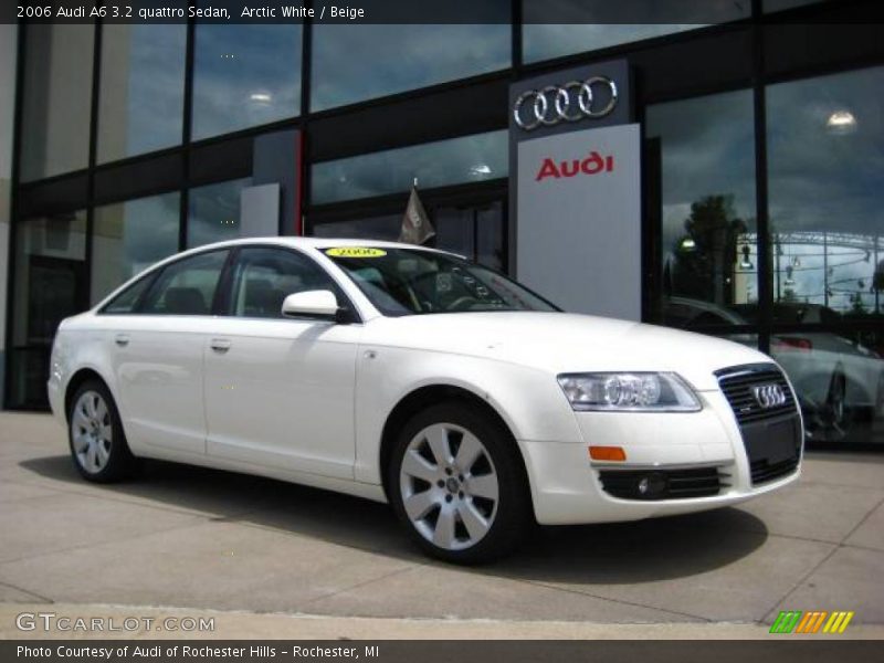 Arctic White / Beige 2006 Audi A6 3.2 quattro Sedan