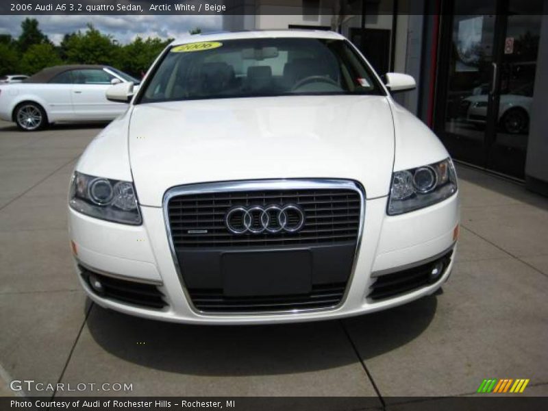 Arctic White / Beige 2006 Audi A6 3.2 quattro Sedan