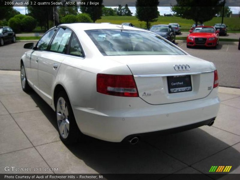 Arctic White / Beige 2006 Audi A6 3.2 quattro Sedan