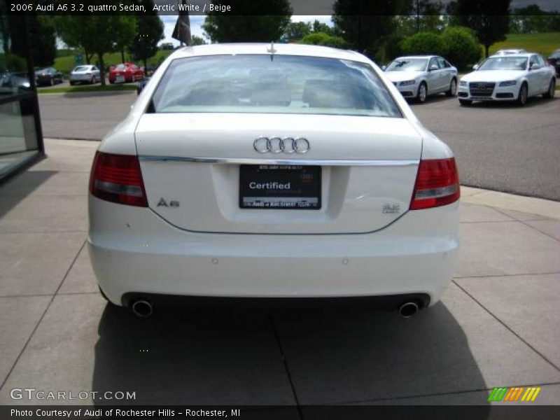 Arctic White / Beige 2006 Audi A6 3.2 quattro Sedan