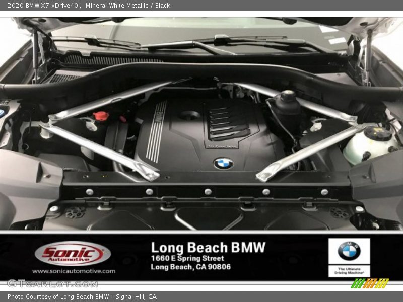 Mineral White Metallic / Black 2020 BMW X7 xDrive40i