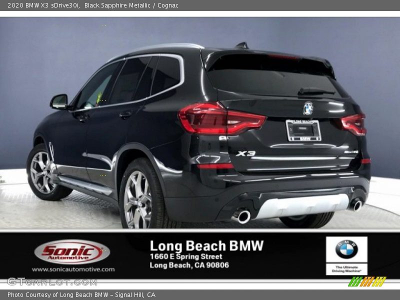 Black Sapphire Metallic / Cognac 2020 BMW X3 sDrive30i