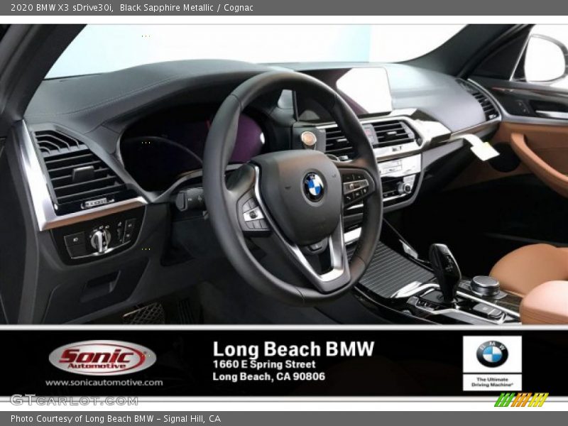 Black Sapphire Metallic / Cognac 2020 BMW X3 sDrive30i
