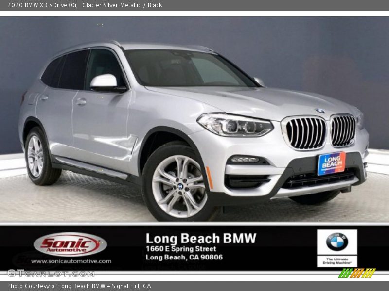 Glacier Silver Metallic / Black 2020 BMW X3 sDrive30i