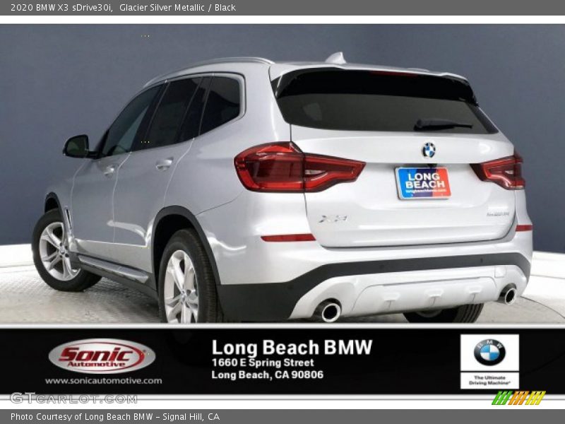 Glacier Silver Metallic / Black 2020 BMW X3 sDrive30i