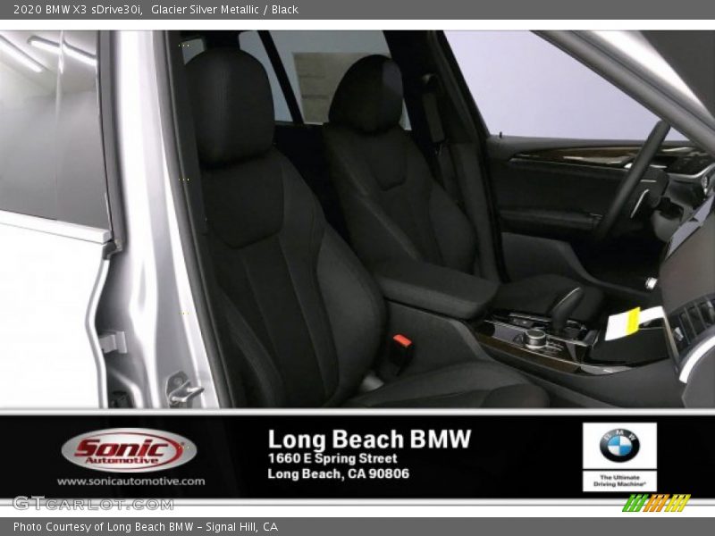 Glacier Silver Metallic / Black 2020 BMW X3 sDrive30i