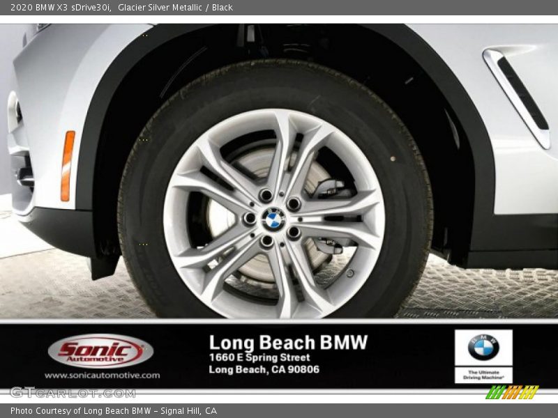 Glacier Silver Metallic / Black 2020 BMW X3 sDrive30i