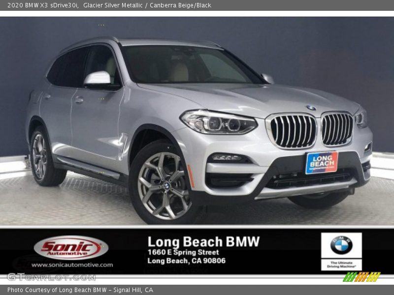 Glacier Silver Metallic / Canberra Beige/Black 2020 BMW X3 sDrive30i
