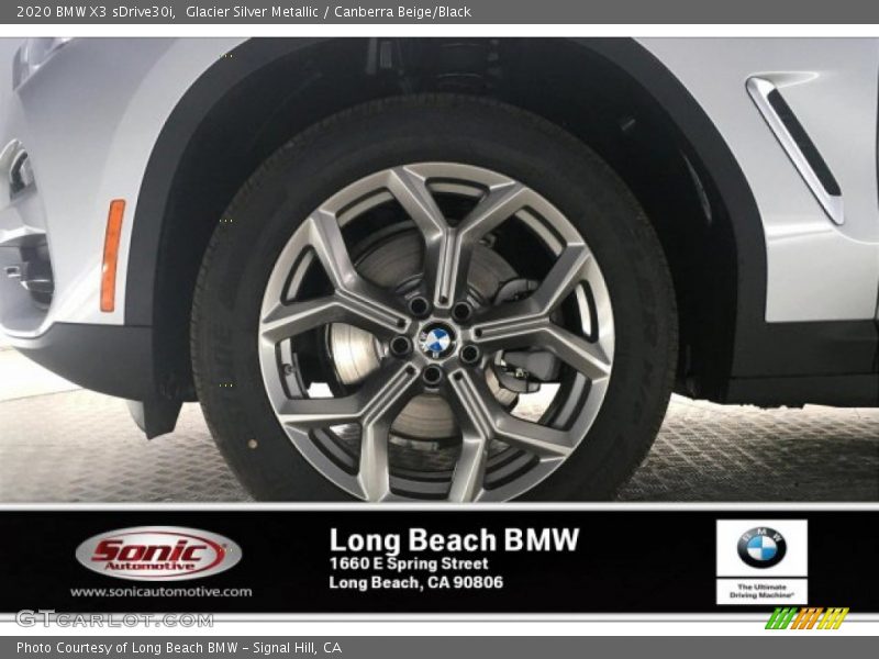 Glacier Silver Metallic / Canberra Beige/Black 2020 BMW X3 sDrive30i