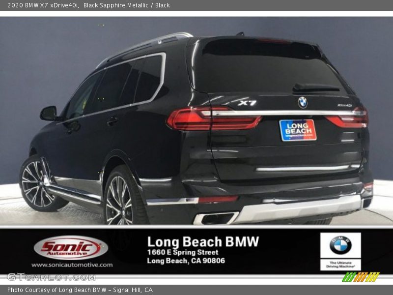 Black Sapphire Metallic / Black 2020 BMW X7 xDrive40i